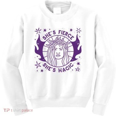 She's Fierce She's Magic Kids Sweatshirt