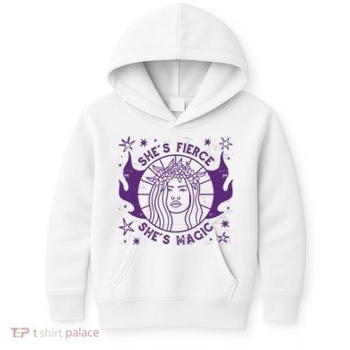 She's Fierce She's Magic Kids Hoodie