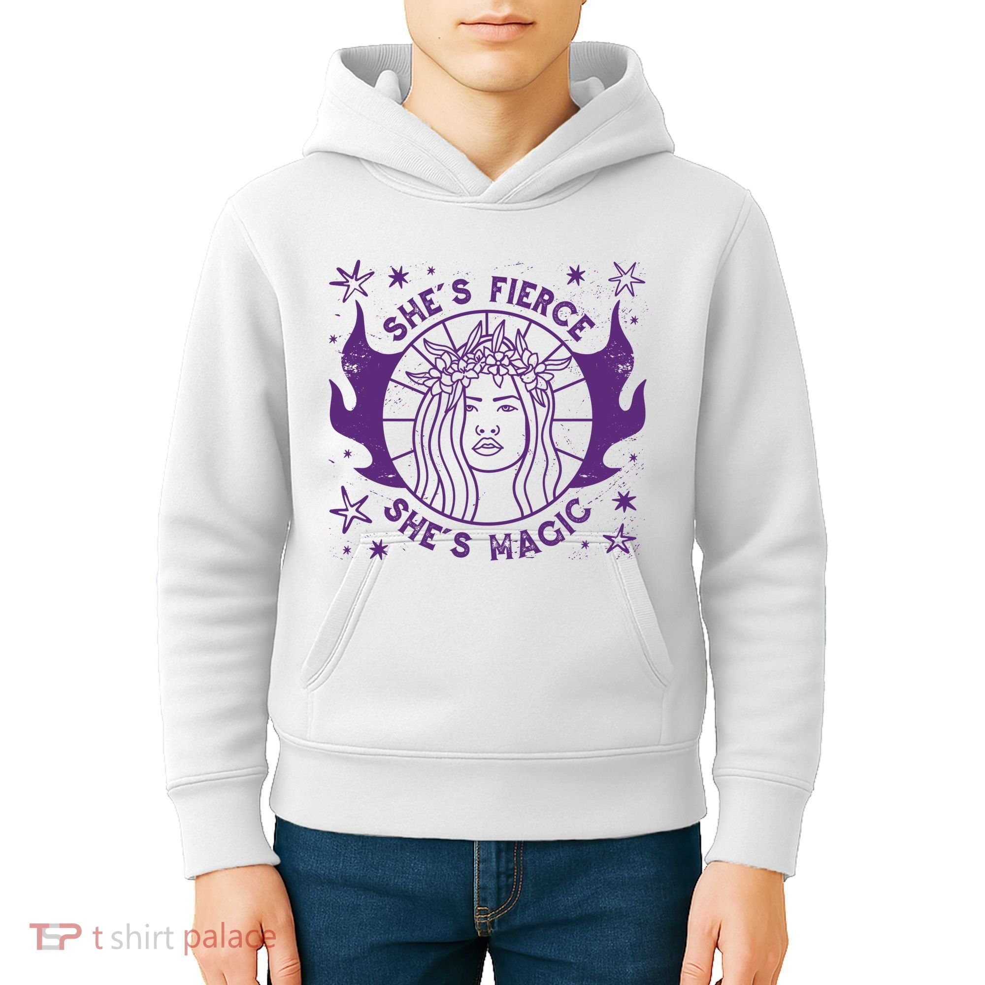 She's Fierce She's Magic Kids Hoodie