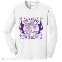She's Fierce She's Magic Kids Long Sleeve Shirt thumb 0