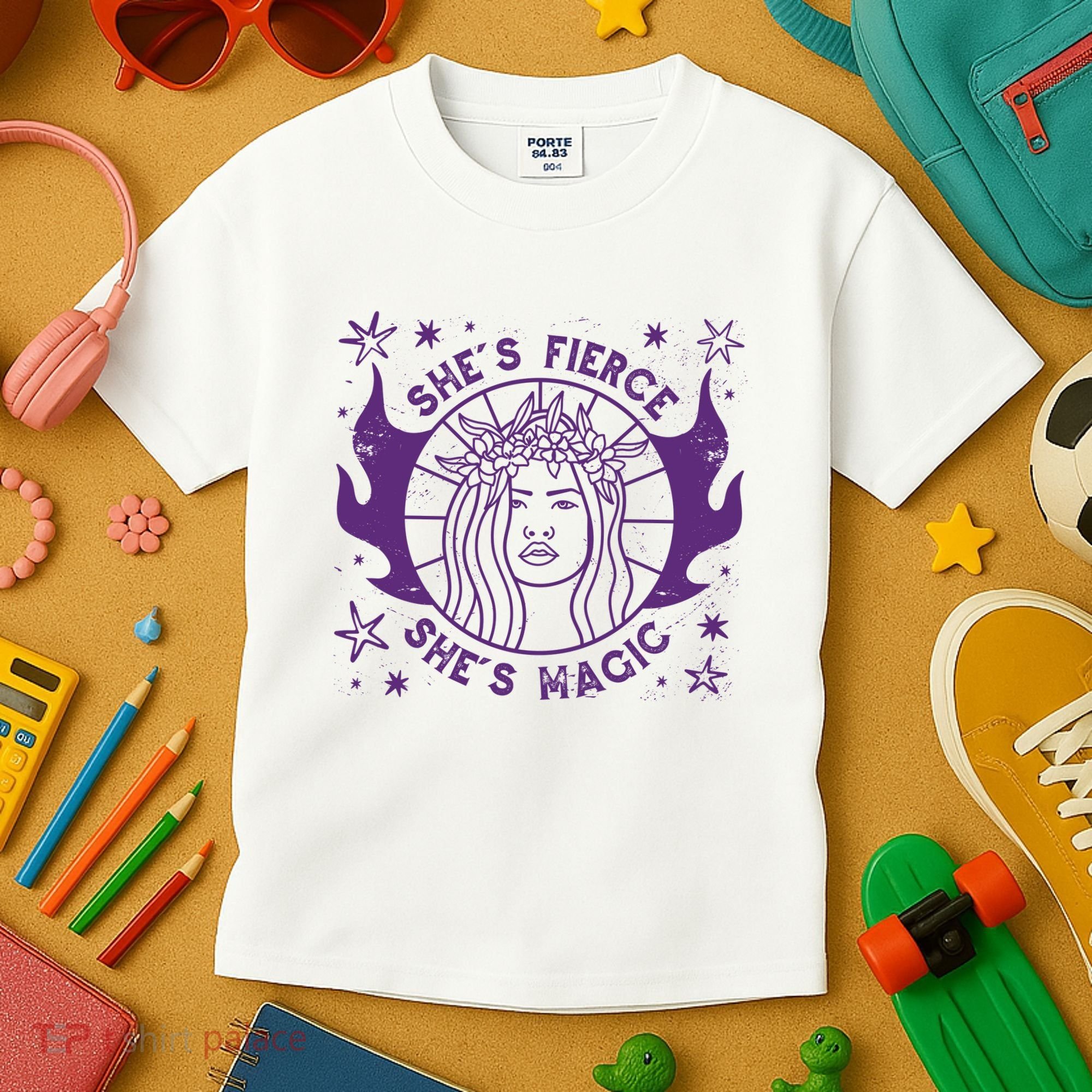 She's Fierce She's Magic Kids T-Shirt