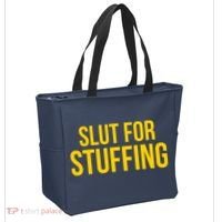 Slut For Stuffing Funny Thanksgiving Tote Bag thumb 2