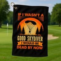 Skydiver Funny Skydiving Gift Golf Towel thumb 1