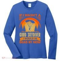 Skydiver Funny Skydiving Gift Women's Long Sleeve Shirt thumb 0