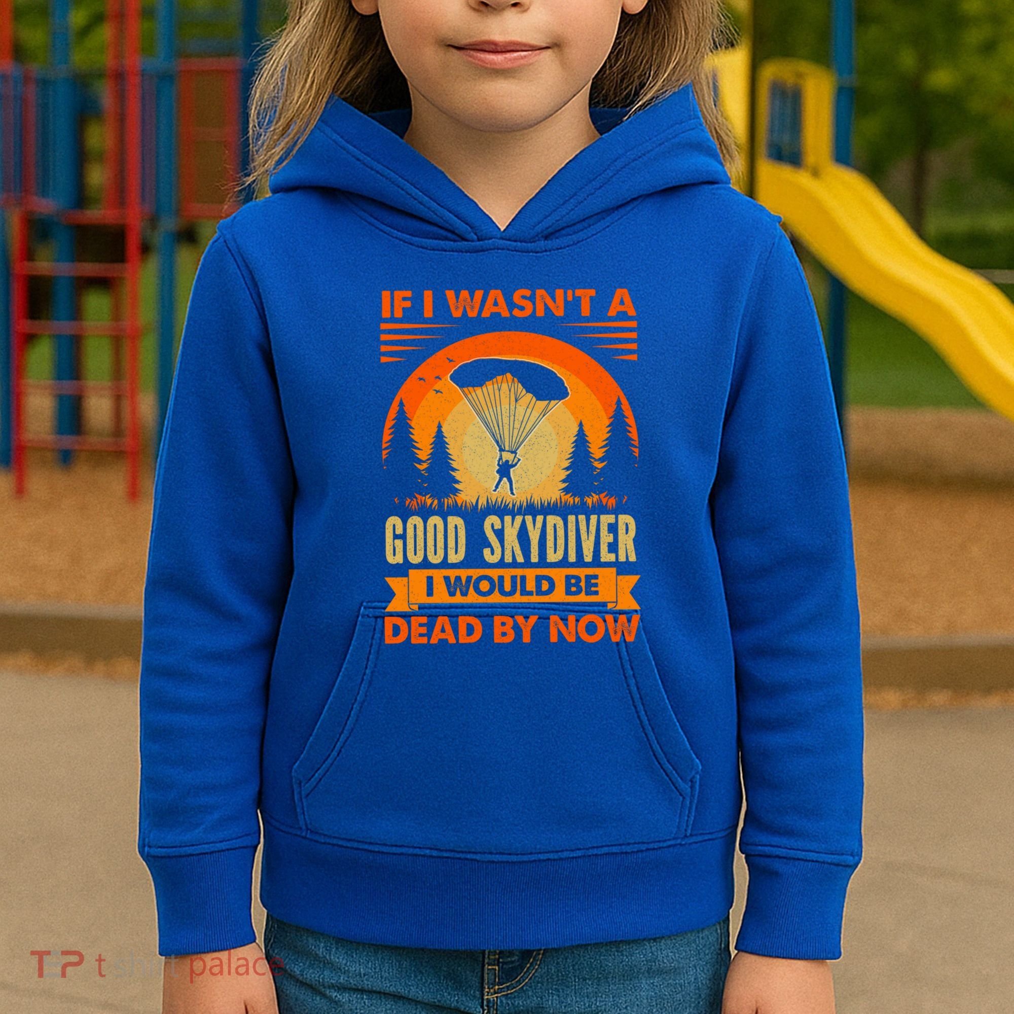 Skydiver Funny Skydiving Gift Kids Hoodie