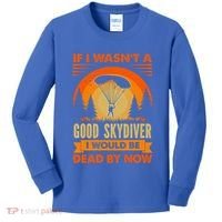 Skydiver Funny Skydiving Gift Kids Long Sleeve Shirt thumb 0