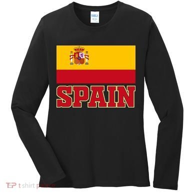 Spain Flag Spanish Soccer Fans Women's Long Sleeve Shirt