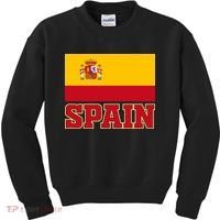 Spain Flag Spanish Soccer Fans Kids Sweatshirt thumb 0