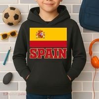 Spain Flag Spanish Soccer Fans Kids Hoodie thumb 2
