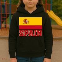 Spain Flag Spanish Soccer Fans Kids Hoodie thumb 3