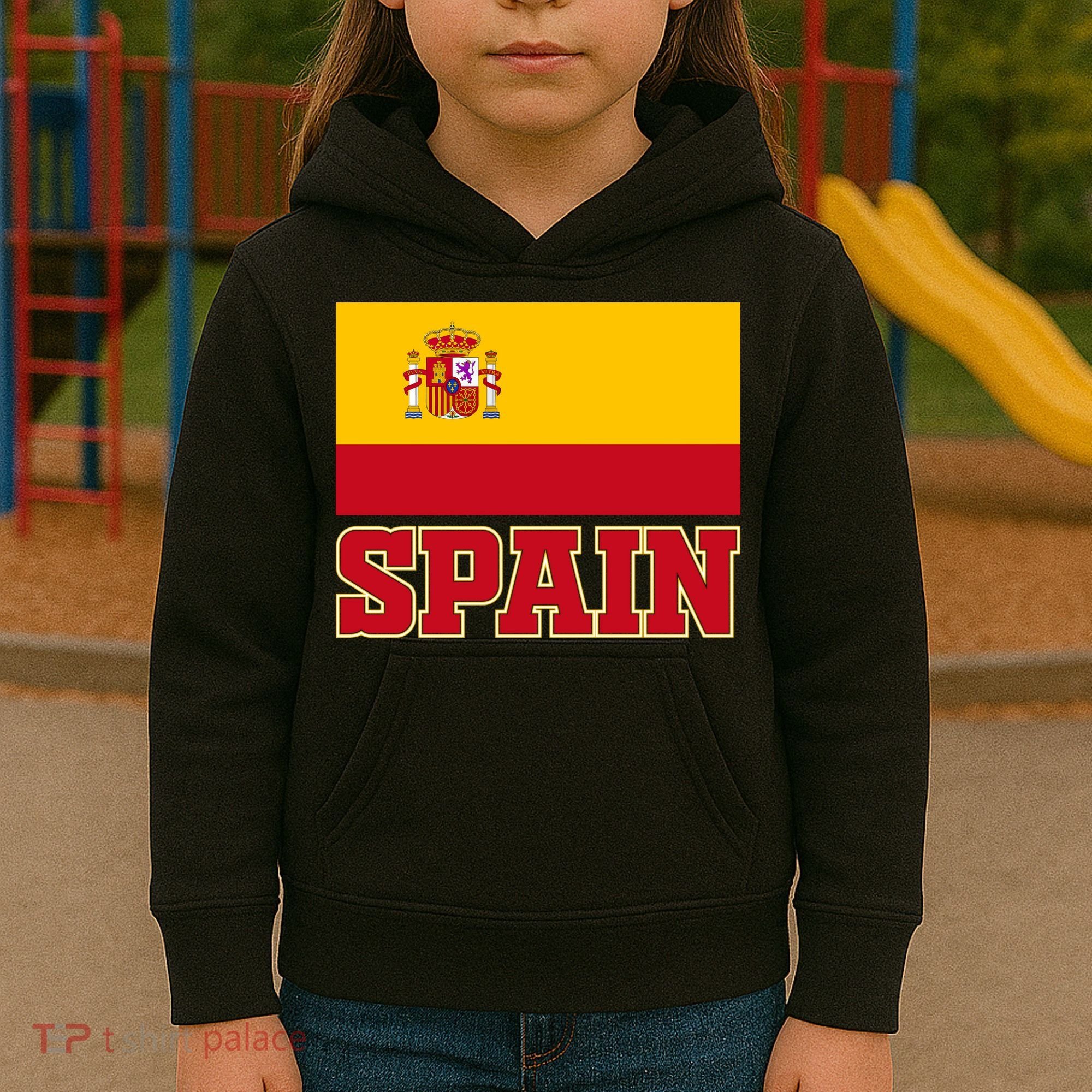 Spain Flag Spanish Soccer Fans Kids Hoodie