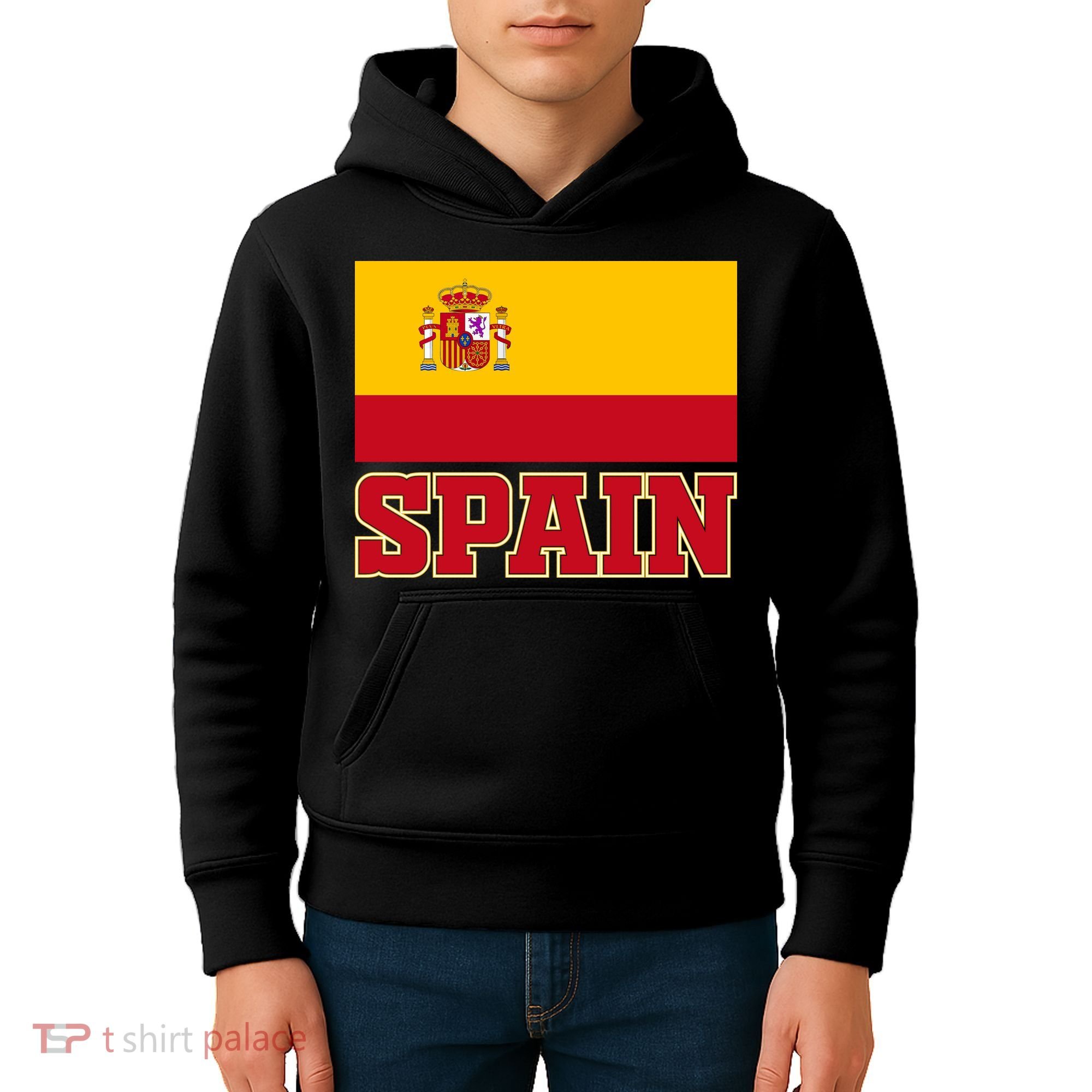 Spain Flag Spanish Soccer Fans Kids Hoodie