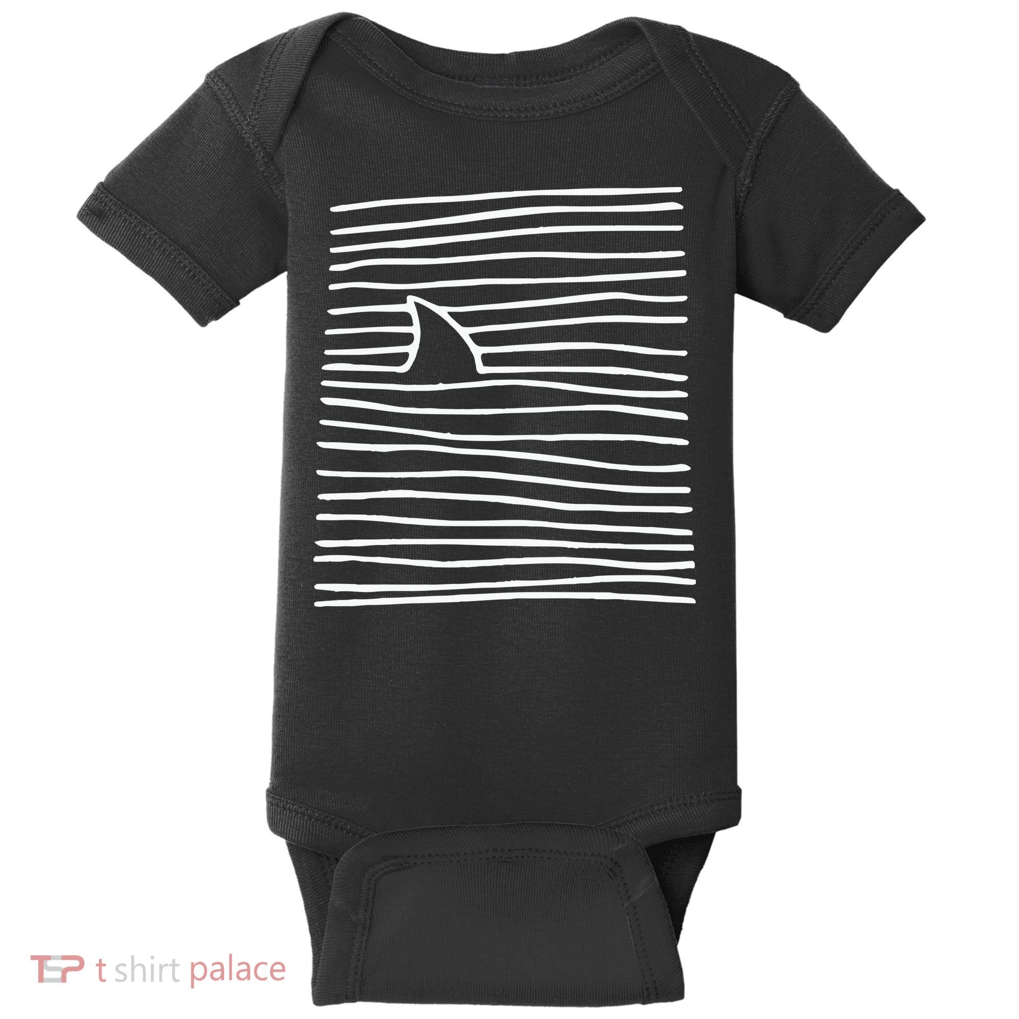 Shark Fin Shark Swimming Baby Bodysuit