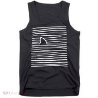 Shark Fin Shark Swimming Tank Top thumb 0