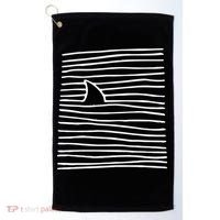 Shark Fin Shark Swimming Golf Towel thumb 0