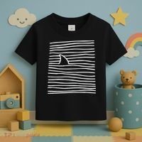 Shark Fin Shark Swimming Toddler T-Shirt thumb 3