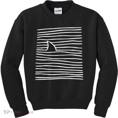 Shark Fin Shark Swimming Kids Sweatshirt