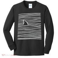 Shark Fin Shark Swimming Kids Long Sleeve Shirt thumb 0
