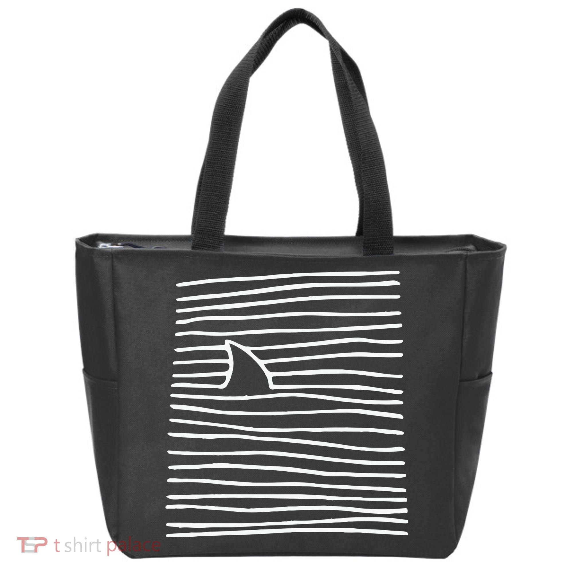 Shark Fin Shark Swimming Tote Bag