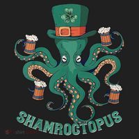 Shamroctopus Funny St Patrick's Day Octopus Drinking Team Women's Sweatshirt thumb 2