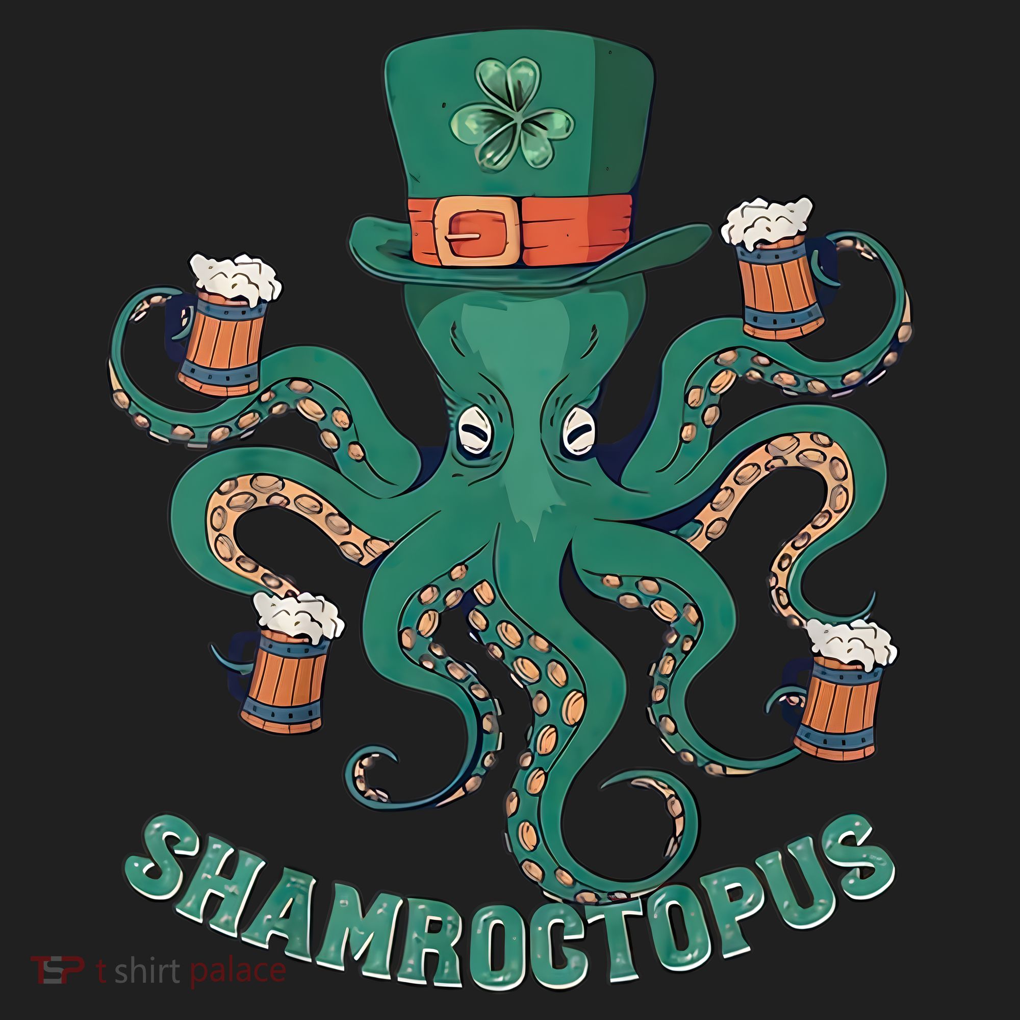 Shamroctopus Funny St Patrick's Day Octopus Drinking Team Women's Sweatshirt