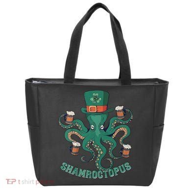 Shamroctopus Funny St Patrick's Day Octopus Drinking Team Tote Bag