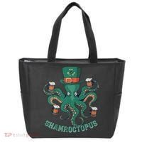 Shamroctopus Funny St Patrick's Day Octopus Drinking Team Tote Bag thumb 0