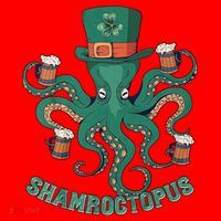 Shamroctopus Funny St Patrick's Day Octopus Drinking Team Santa Hat thumb 1