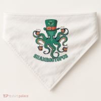 Shamroctopus Funny St Patrick's Day Octopus Drinking Team USA-Made Doggie Bandana thumb 0