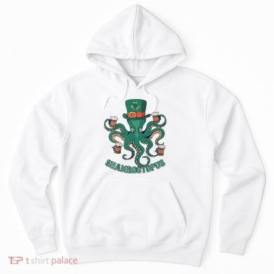 Shamroctopus Funny St Patrick's Day Octopus Drinking Team Hoodie