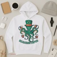 Shamroctopus Funny St Patrick's Day Octopus Drinking Team Hoodie thumb 3