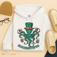 Shamroctopus Funny St Patrick's Day Octopus Drinking Team Hoodie thumb 4