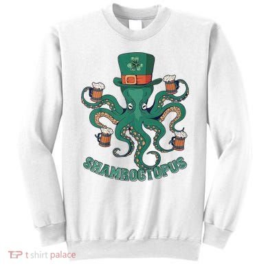 Shamroctopus Funny St Patrick's Day Octopus Drinking Team Sweatshirt