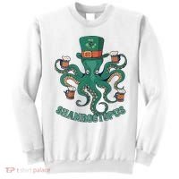 Shamroctopus Funny St Patrick's Day Octopus Drinking Team Sweatshirt thumb 0