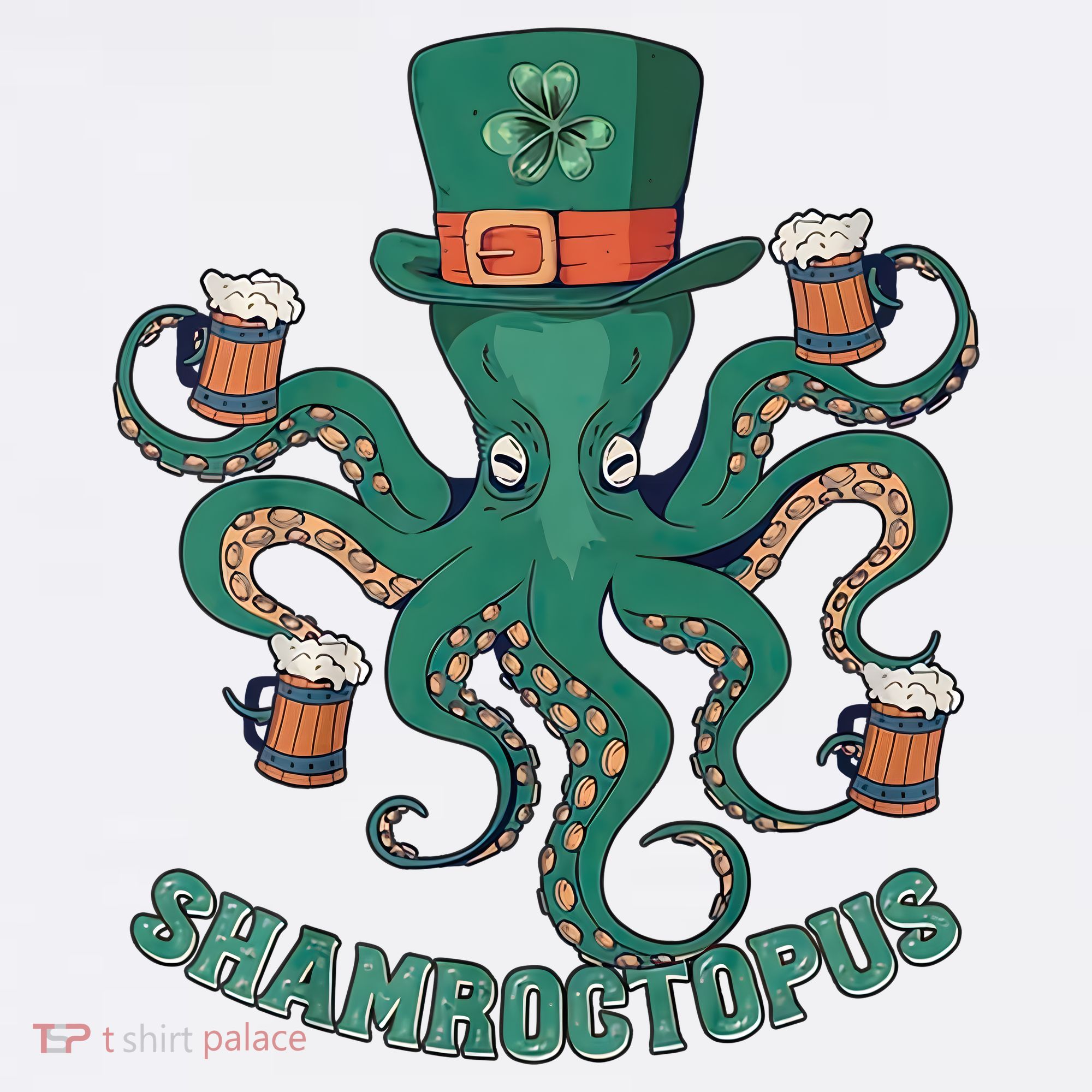 Shamroctopus Funny St Patrick's Day Octopus Drinking Team Sweatshirt