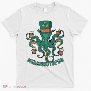 Shamroctopus Funny St Patrick's Day Octopus Drinking Team T-Shirt