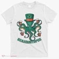 Shamroctopus Funny St Patrick's Day Octopus Drinking Team T-Shirt thumb 0