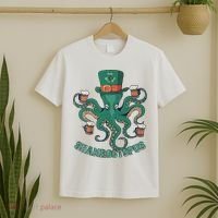Shamroctopus Funny St Patrick's Day Octopus Drinking Team T-Shirt thumb 2