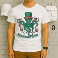 Shamroctopus Funny St Patrick's Day Octopus Drinking Team T-Shirt thumb 6