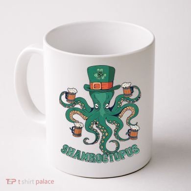 Shamroctopus Funny St Patrick's Day Octopus Drinking Team Coffee Mug