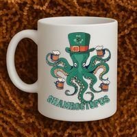 Shamroctopus Funny St Patrick's Day Octopus Drinking Team Coffee Mug thumb 2