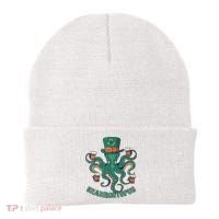 Shamroctopus Funny St Patrick's Day Octopus Drinking Team Beanie thumb 0
