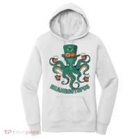Shamroctopus Funny St Patrick's Day Octopus Drinking Team Women's Hoodie thumb 0