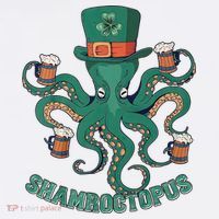 Shamroctopus Funny St Patrick's Day Octopus Drinking Team Women's Hoodie thumb 2