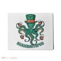 Shamroctopus Funny St Patrick's Day Octopus Drinking Team Mousepad thumb 0