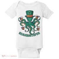 Shamroctopus Funny St Patrick's Day Octopus Drinking Team Baby Bodysuit thumb 0