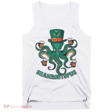 Shamroctopus Funny St Patrick's Day Octopus Drinking Team Tank Top