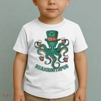 Shamroctopus Funny St Patrick's Day Octopus Drinking Team Toddler T-Shirt thumb 2