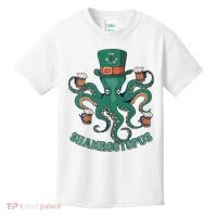 Shamroctopus Funny St Patrick's Day Octopus Drinking Team Kids T-Shirt thumb 0