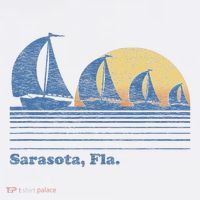 Sarasota Fl Sailboat Vintage 80s Sunset T-Shirt thumb 7